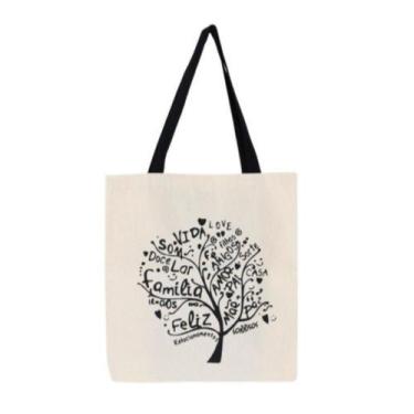 Imagem de Bolsa Ecobag  100% algodão Estampa  RAÍZES (Alça preta) - CARIOCA MAIS