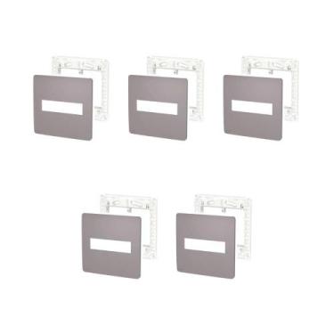 Imagem de Kit 5 Placa 4X4 2 Módu Axis Grey Orion Schneider S730201224