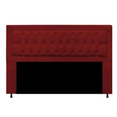 Imagem de Cabeceira King Lunna 195 CM Suede Vermelho - D A Decor