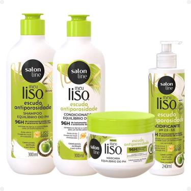 Imagem de Salon Line Meu Liso Escudo Antiporosidade: Shampoo, Condicionador, Máscara e Acidificante