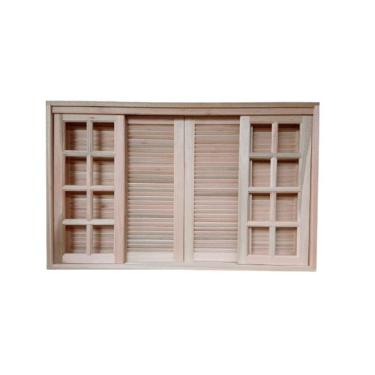 Imagem de Veneziana Correr Madeira Eucalipto 1,00x1,60 Cx14cm