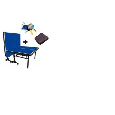 Imagem de MESA DE PING PONG MDF 25mm 1008 KLOPF C/ RODAS + Kit Completo 5031 + C