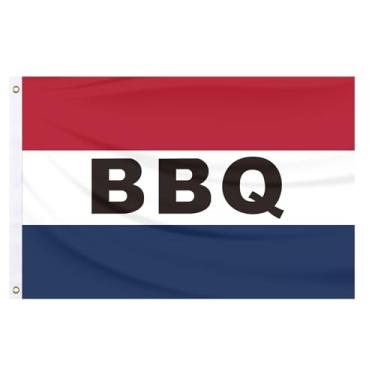 Imagem de Placa de churrasco bandeira de negócios 6,5 x 7,5 m bandeiras cerimoniais comerciais poliéster 150D com ilhós de latão, cor vívida e à prova de desbotamento - Cabeçalho de lona e dupla face para