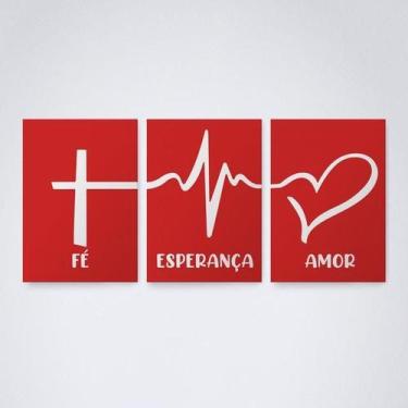 Imagem de Quadro Decorativo Amor Fé e Gratidão V15 30x20cm - Quadros Tac