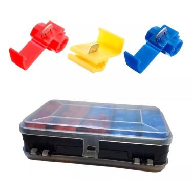 Imagem de Caixa 60 Conector Elétrico Derivação Emenda Fios 0,5Mm A 6Mm