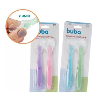 Imagem de Kit Colher De Silicone Macio Para Bebe 2 Unid Buba