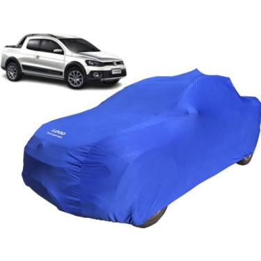Imagem de Capa De Tecido Para Carro Vw Saveiro Cross Cabine Dupla 1.6 - Mz, Azul