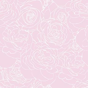 Imagem de VEELIKE Papel de parede floral rosa para quarto, berçário, banheiro, 40 x 900 cm, papel de parede removível autoadesivo para armários e paredes