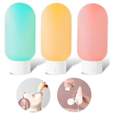 Imagem de Kit 6 UNIDADES com Frascos de Viagem para Shampoo, Creme, Sabonete, alcool gel 60ml- QH Shopp