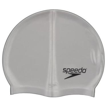 Imagem de Touca de Natação Speedo Silicone Lisa Cinza, Único