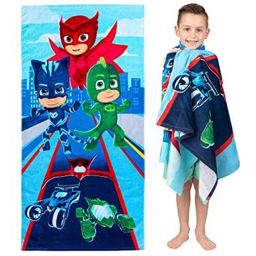Imagem de Franco Toalha de banho infantil super macia de algodão, 147 x 71 cm, PJ Masks