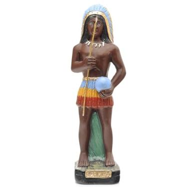 Imagem de Imagem Caboclo Gira Mundo 20cm Gesso Escultura Umbanda