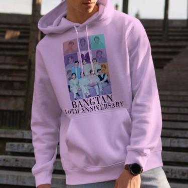 Imagem de Moletom Com Capuz Bts10th Anniversary Integrantes Bangtan Boy Grupo Kp