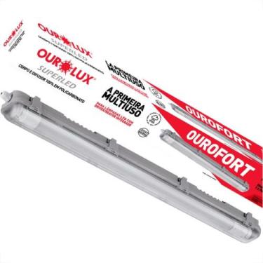 Imagem de Luminaria Hermetica Ourofort Led Ip65 1 X 09W T5/T8 1535 - OUROLUX