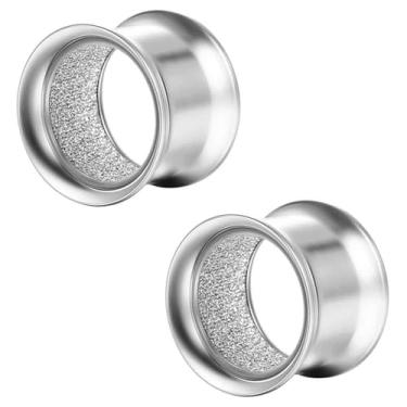 Imagem de LOMISS 2 Peças ALARGADOR AÇO CIRÚRGICO LISO BRILHO INTERNO (PRATA, 8MM)