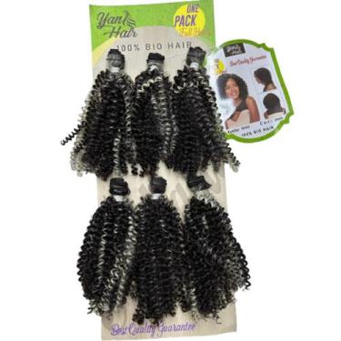 Imagem de Cabelo Bio Vegetal Cachos Fechados Natalia Lindissimo Preto - GM Hair,