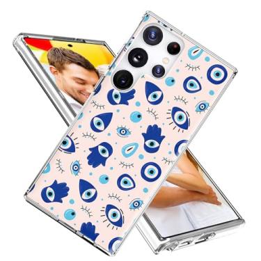 Imagem de ARTIOSIT Capa para Samsung Galaxy S25 Ultra para meninas, mulheres, homens, à prova de choque, fina, macia, TPU transparente, capa protetora para S25 Ultra, desenho animado azul peru olho turco da