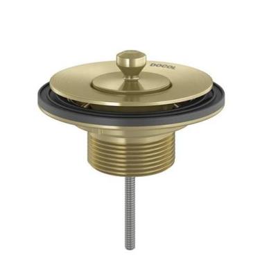 Imagem de Válvula Saída Universal Tampa De Metal Ouro Escovado Docol 00486372