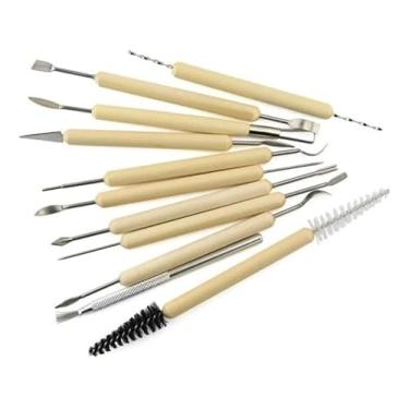Imagem de Kit com 11 Estecas para Modelagem | Ferramentas para Escultura em Argila, Biscuit, Massa de Modelar e Artesanato