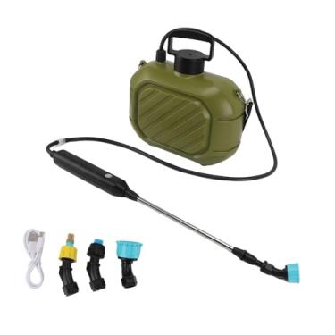 Imagem de Pulverizador alimentado por bateria, pulverizador elétrico, varinha telescópica, portátil de 5L, névoa fina e uniforme com alça de ombro para uso externo (verde)