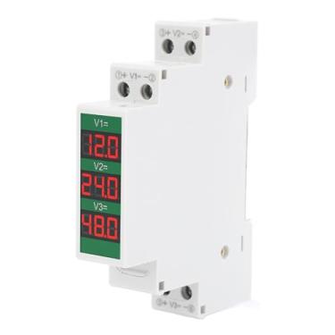Imagem de 3 Dígitos Voltímetro AC, DC11-310V LCD Screen Din Rail Voltímetro Medidor de Tensão Com Função de Saída Chave, Medidor de Energia Elétrica Isolada Tripla Way Modular