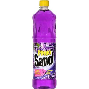 Imagem de Sanol Desinfetante Líquido Para Uso Geral Pinho Lavanda 1 Litro Roxo
