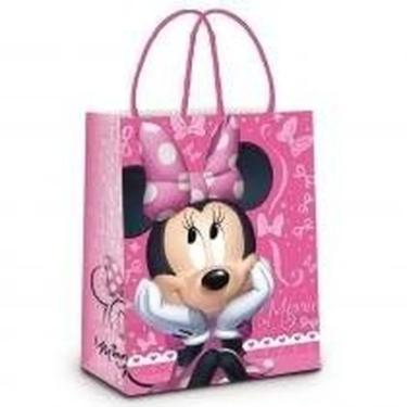Imagem de Sacola para Presente Minnie M 26x19,5x9,5cm Papel Kraft Sortida