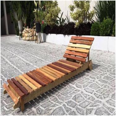 Imagem de Espreguiçadeira De Madeira De Demolição Móveis Rústicos Divecchio