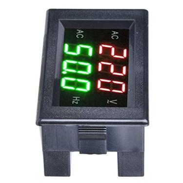 Imagem de Gerador Dual Display LED Digital AC Voltímetro Frequency Meter Testing Tool para Monitoramento de Sistemas Elétricos (Preto)