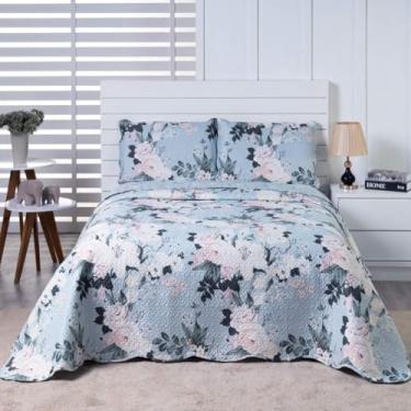 Imagem de Colcha Bouti King Dupla Face Estampada com Porta Travesseiro 3 Peças Ariete