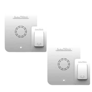 Imagem de KIT 2 Campainha Branco Sem Fio Longo Alcance 150m Qualitronix – 52 Toques, Resistente à Água, Bivolt, Trava Antifurto