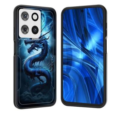 Imagem de JHYYTUJTYP Capa para Moto G Power 5G 2025, [Teste de queda de grau militar] Capa protetora resistente à prova de choque resistente para Motorola Moto G Power 5G 2025 6,8 polegadas, dragão relâmpago