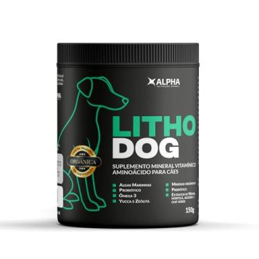 Imagem de Litho Dog – Suplemento Mineral e Vitamínico para Cães | Algas Marinhas, Ômega 3, Minerais Orgânicos, Pré e Probióticos | Evita Queda de Pelos | 150g