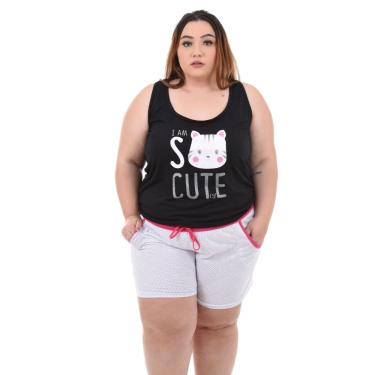 Imagem de Baby Doll Plus Size Feminino Shorts Doll Pijama Confortável