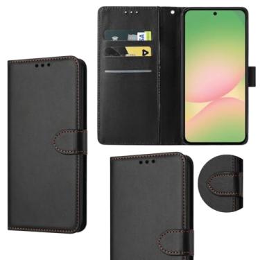 Imagem de Capa Capinha Carteira Flip Couro Compatível Samsung Galaxy A56 Premium (PRETO)