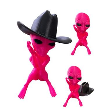 Imagem de Et Alien Sentado Cowboy - FLEX3D, Rosa