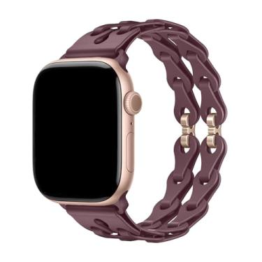 Imagem de Pulseira Silicone Maleável Conclave Compatível com Apple Watch (Mauve, 38/40/41/42mm)