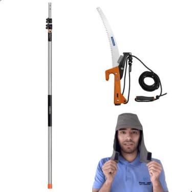 Imagem de Serrote Poda Profissional com Cabo Extensor 5 Metros e Boné EPI Sol - 