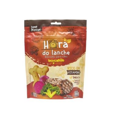 Imagem de Petisco Biscoito Hora do Lanche Sabor Carne e Brócolis 160g Brincalhão