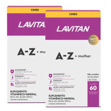 Imagem de Lavitan mulher az kit com 2 caixas de 60 comprimidos cimed vitaminas