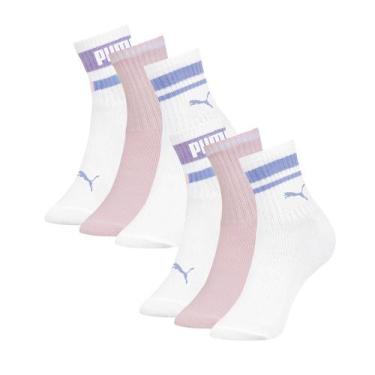 Imagem de Kit 6 Pares Meia Infantil Menino Cano Longo - Selene, P, Lilás, Rosa