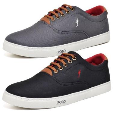 Imagem de Kit 2 Tênis Sapatenis Polo Blu Cano Baixo Super Leve - PoloBlu, Cinza,