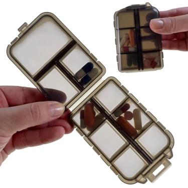 Imagem de Case Caixa Organizador Porta Medicamento Remédio Viagem e Bolsa 9 Espaços com Trava