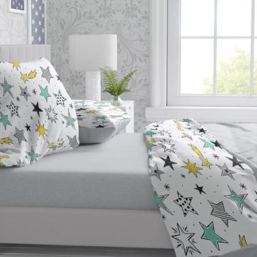 Imagem de Jogo De Lençol Casal Super King 4 Pç Percal 7 Estampas - ESPAÇO CAA CE