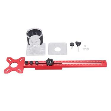Imagem de MUNEFE ROUTER SHOVE SHOOVE SPORTE, JIG DE HARDWARE DE 4 EM 1 EM 1 CARMETO, gabarito de corte do círculo de roteador, adequado para bordas de roteamento e ranhuras redondas de corte