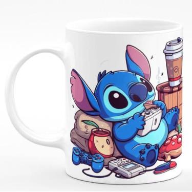 Imagem de Caneca de Porcelana Stitch 325ml Getting Fat (Lilo &amp Stitch) - PRMU
