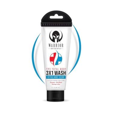 Imagem de WARRIOR -WIN YOUR BATTLES- - Vença Suas Batalhas Sabonete Líquido 3 Em 1 Para Homens E Mulheres, Tamanho Viagem, Xampu, Espuma De Barbear Com Aroma Cítrico Menta, Entusiastas Acampamento Militar (3,