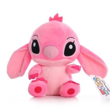Imagem de Boneco Pelúcia Lilo & Stitch Disney Desenho 20cm - !, Rosa