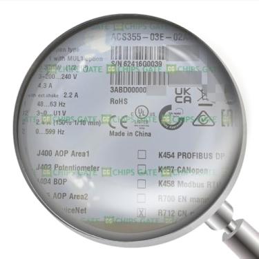 Imagem de 1Pc Inverter ACS355-03E-02A4-2 AC 200V-240V 0.37KW