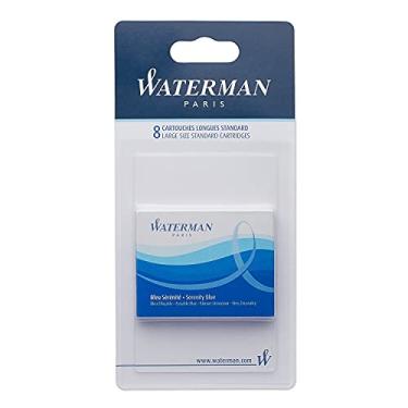 Imagem de Waterman Refil para caneta-tinteiro Paris, tinta azul serenidade, pacote com 8 (S0713021)